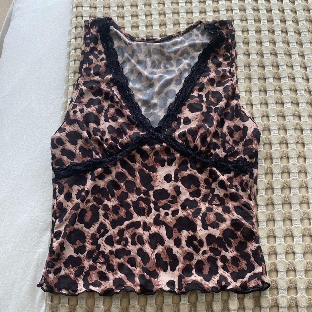 Leopard print tank top